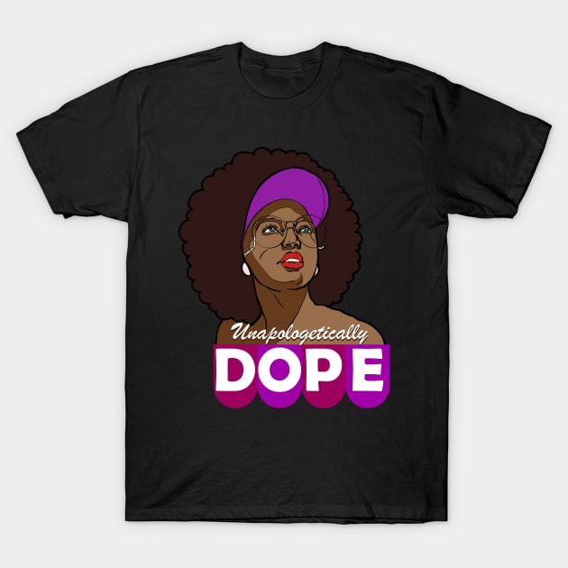 Unapologetically Dope Afro Words Black History Month Gifts T-Shirt by hadlamcom